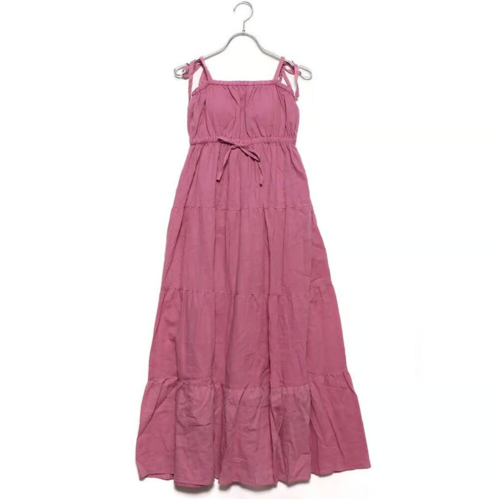Women's Gelato Pique  Pink Tiered Camisole Dress Maxi